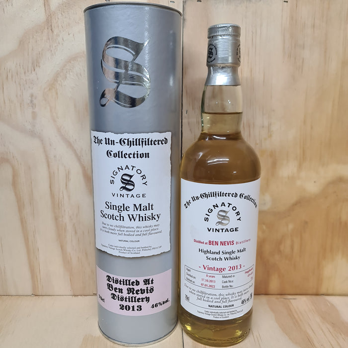 Ben Nevis ' Signatory ' 8 Year Old 2013 Whisky 700ml