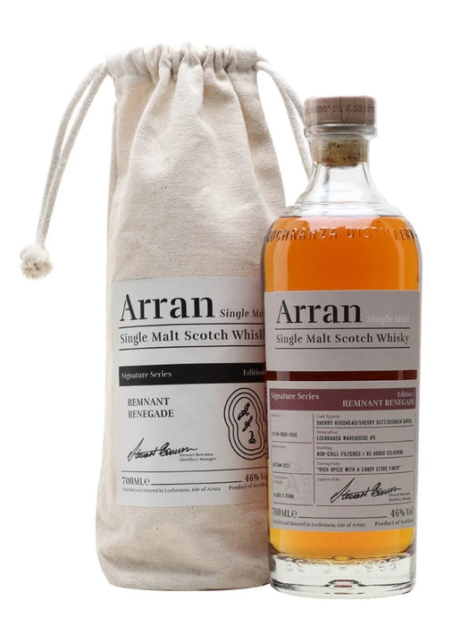 Arran Remnant Renegade Signature Series Edition 1 Whisky 700ml