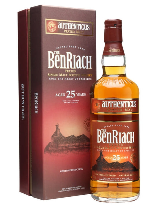 Benriach 25 Year Old Authenticus Peated Malt Whisky 700ml